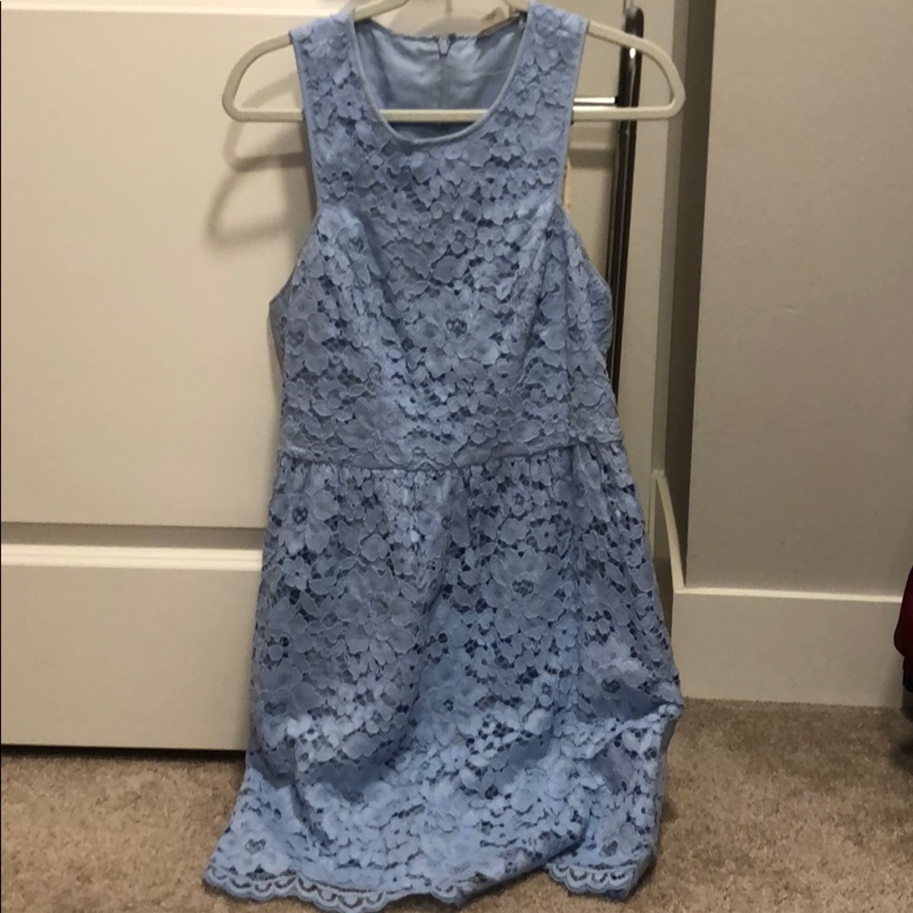 Club Monaco Staray Lace Dress, shell blue, size 6